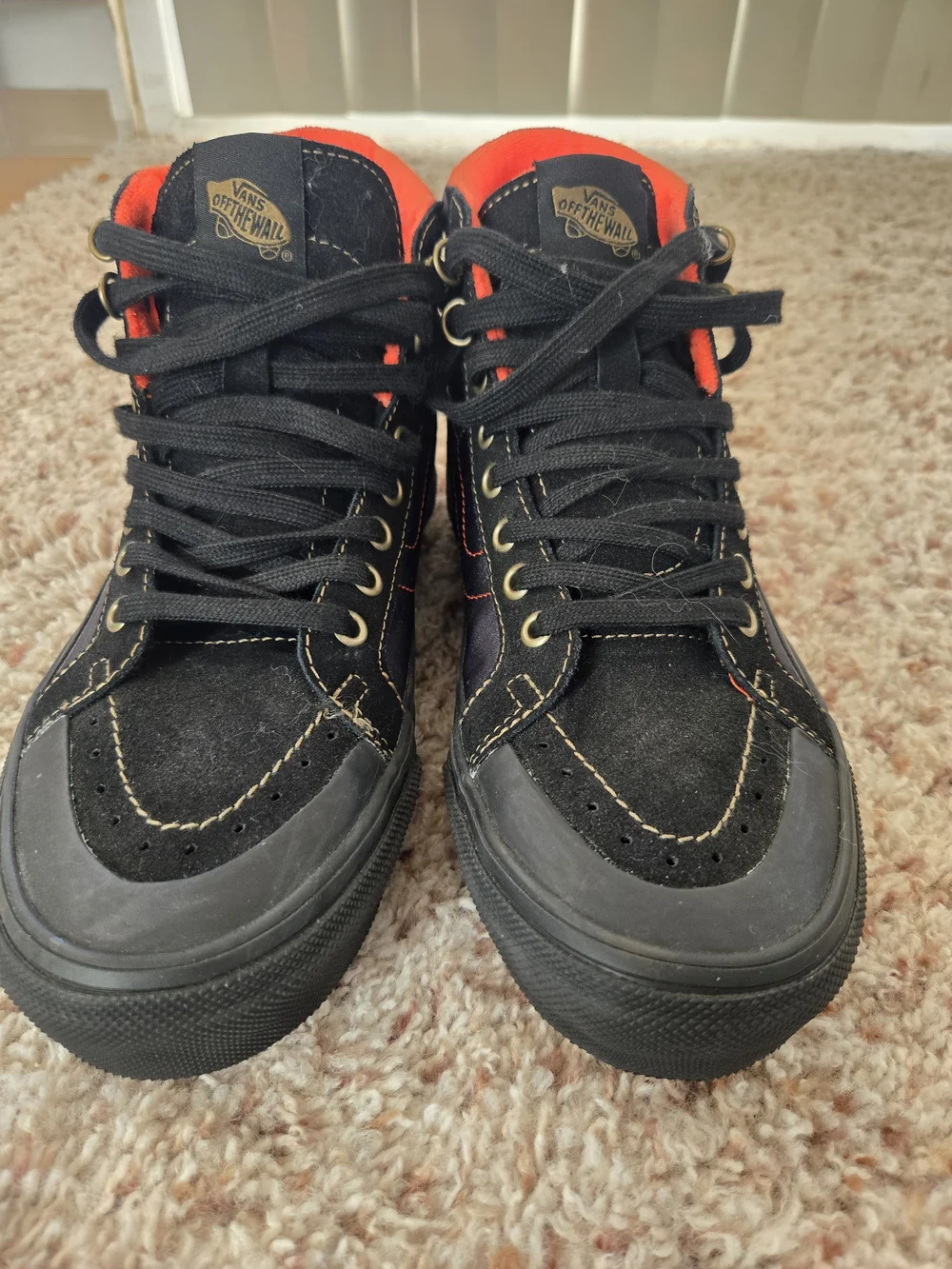 Men's 8.5 ( Woman's 10)  Vans X Spitfire Wheels Skate Sk8-Hi Reissue Shoe Black